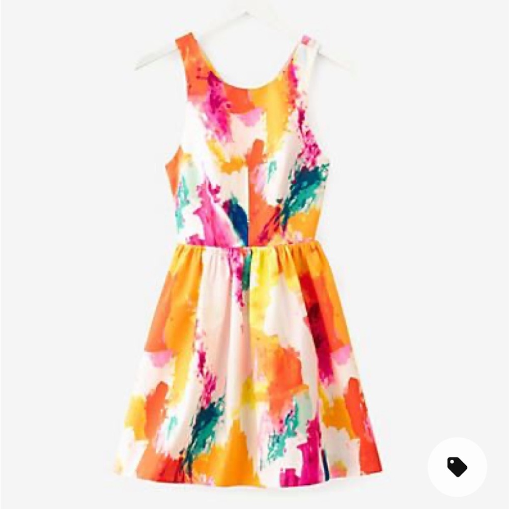Cutout mini colorful dress